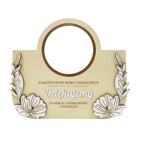 Prezent na Zakończenie roku wyjątkowa personalizowana torebka flowerbox na słodycze na kwiaty gotowy prezent